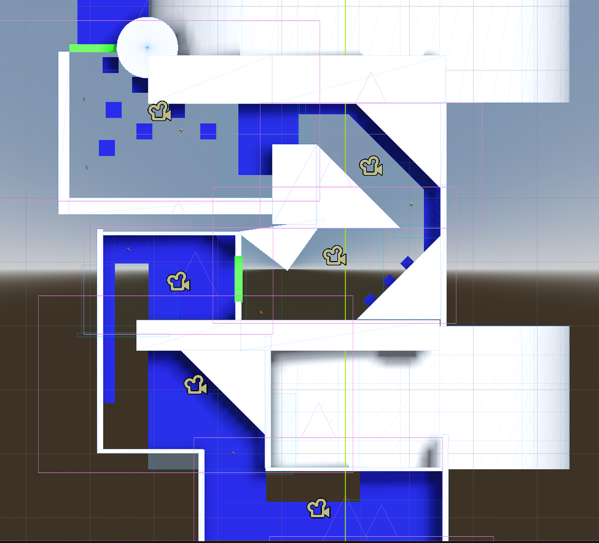 Level overview - top down view